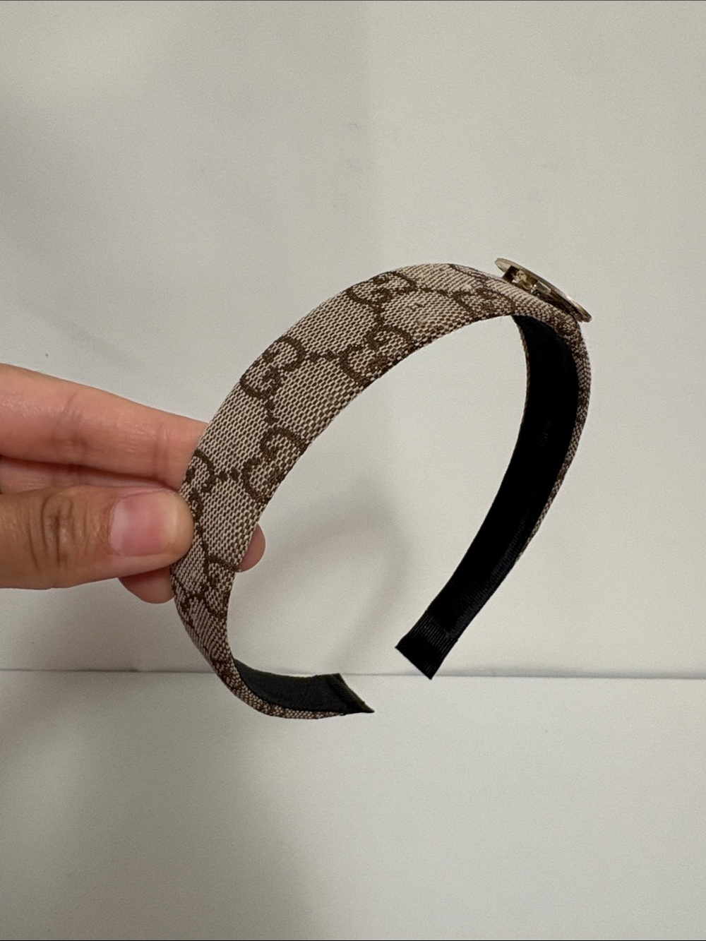 Upcycled Gucci Logo Headband - Picture 2 of 5